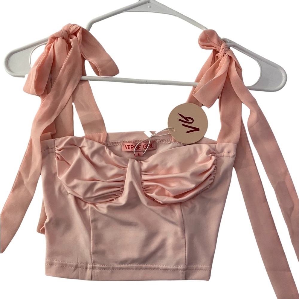 NWT Verge Girl Pink Crop Top